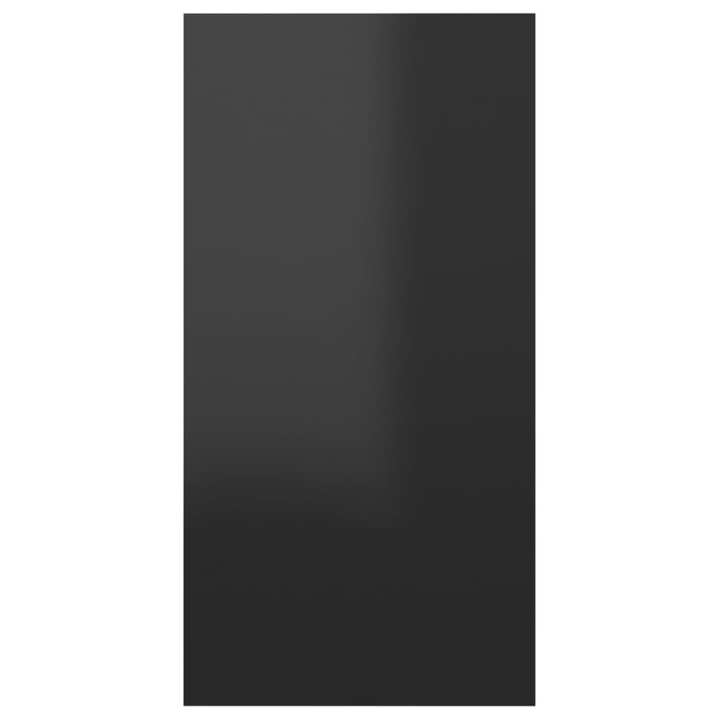 vidaXL telerikapp, kõrgläikega must, 30,5 x 30 x 60, puitlaastplaat