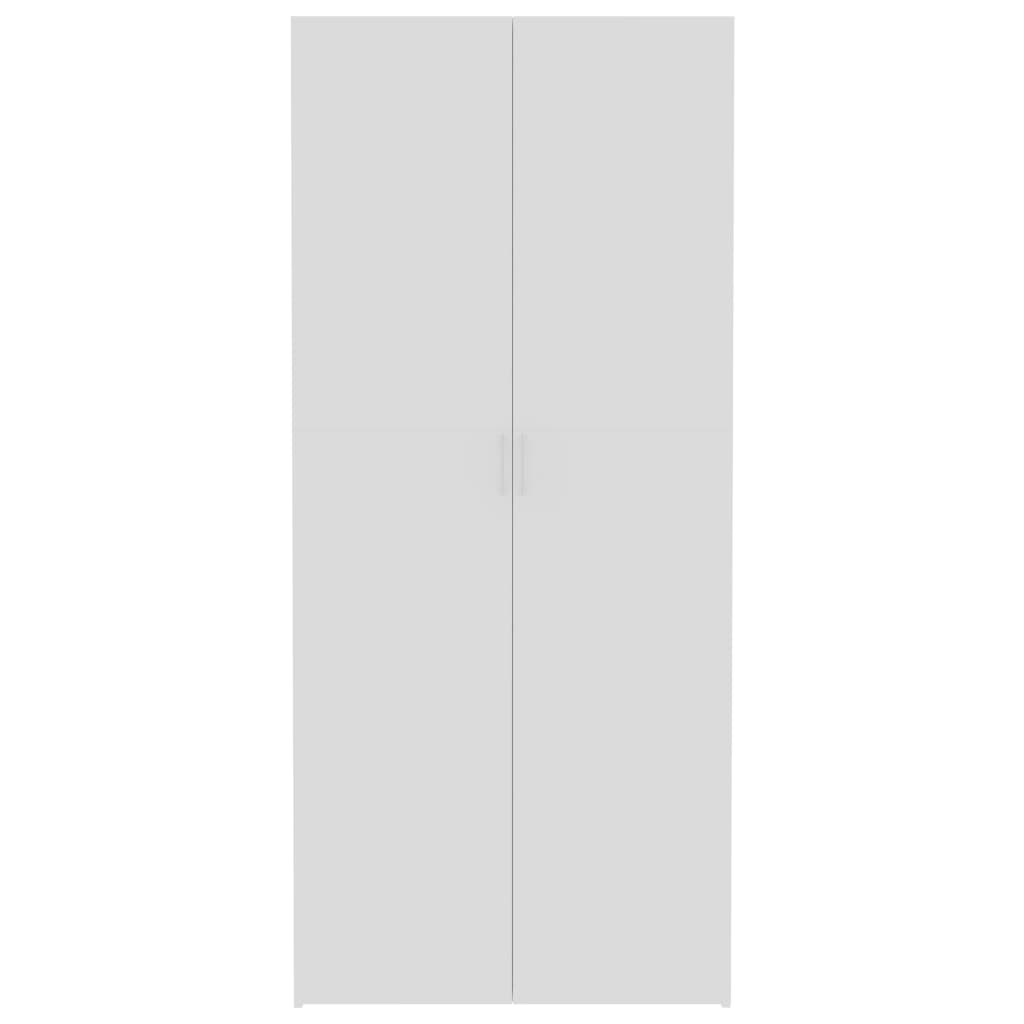 vidaXL hoiukapp, valge, 80 x 35,5 x 180 cm, puitlaastplaat