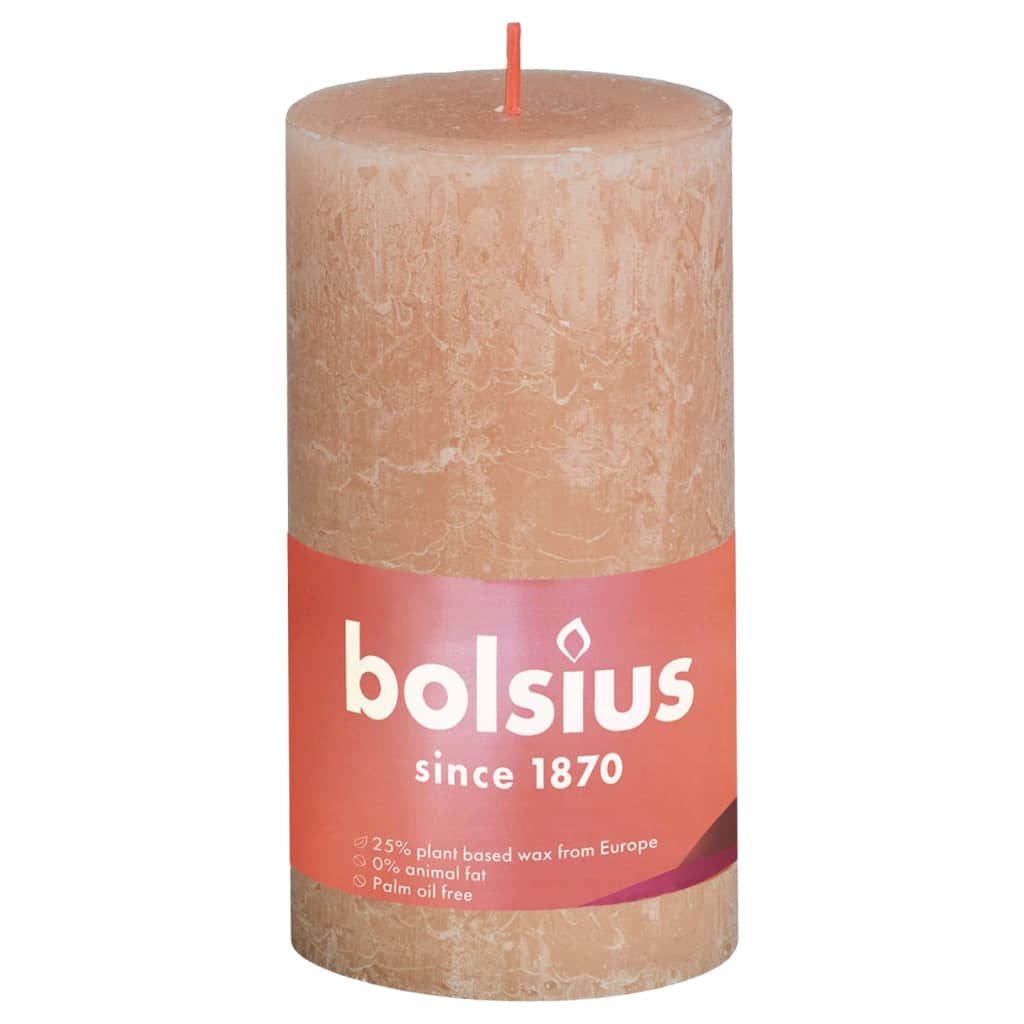 Bolsius sammasküünlad Shine 4 tk 130 x 68 mm roosa