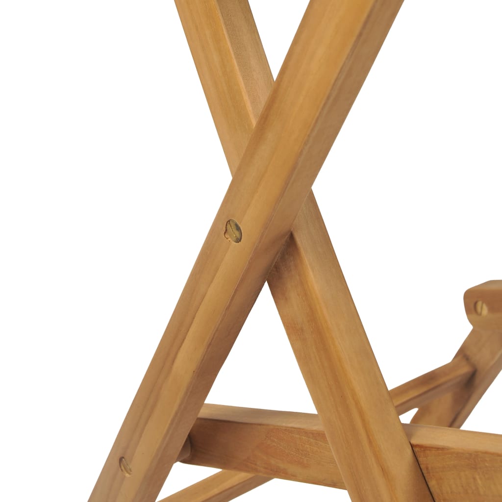 vidaXL 3-osaline bistrookomplekt kokkupandavate toolidega, tiikpuu