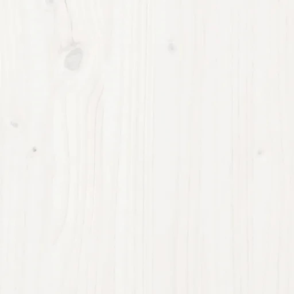 vidaXL voodiraam, valge, täismännipuit, 120 x 200 cm