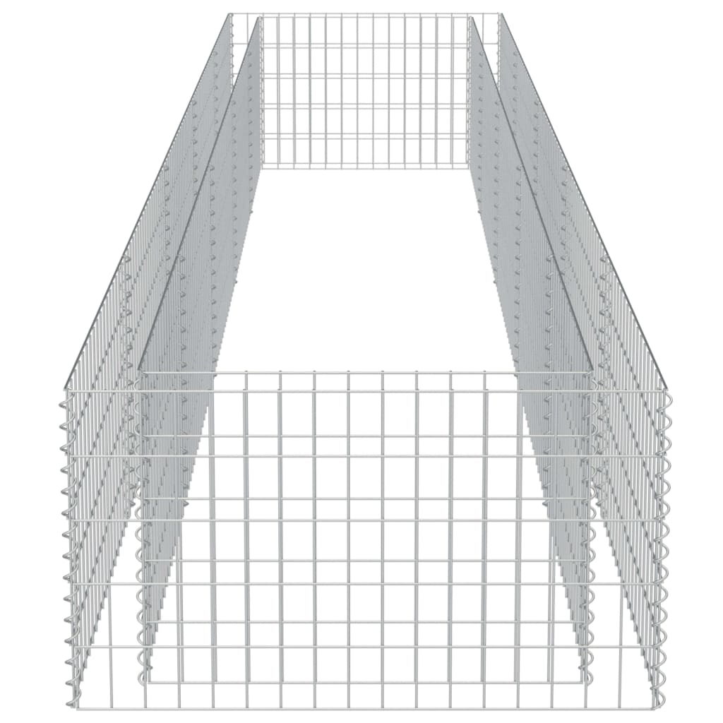 vidaXL gabioon-taimelava, tsingitud teras, 450 x 90 x 50 cm