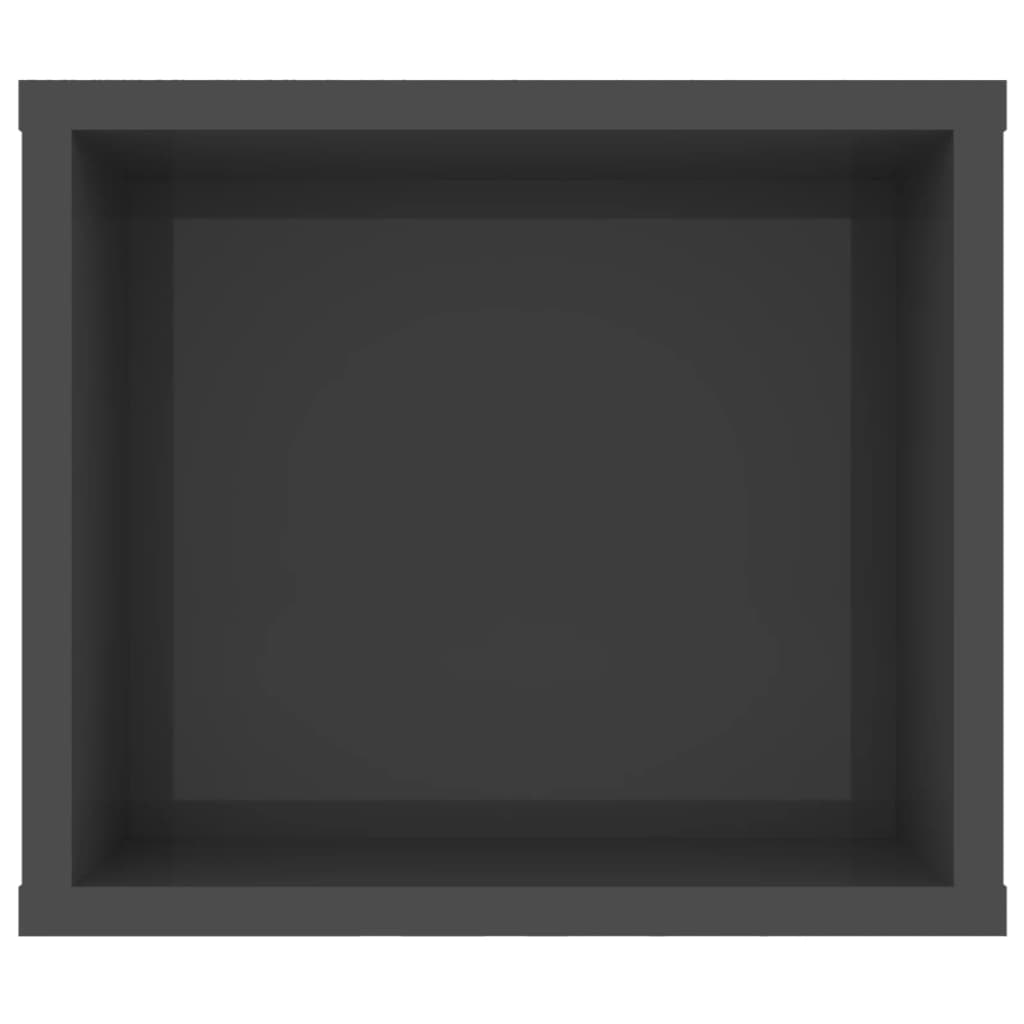 vidaXL Rippuv TV-kapp, kõrgläikega hall 100x30x26,5cm puitlaastplaat