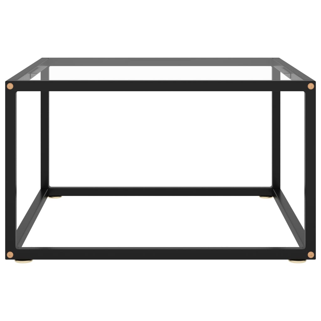 vidaXL kohvilaud, must, karastatud klaas, 60 x 60 x 35 cm