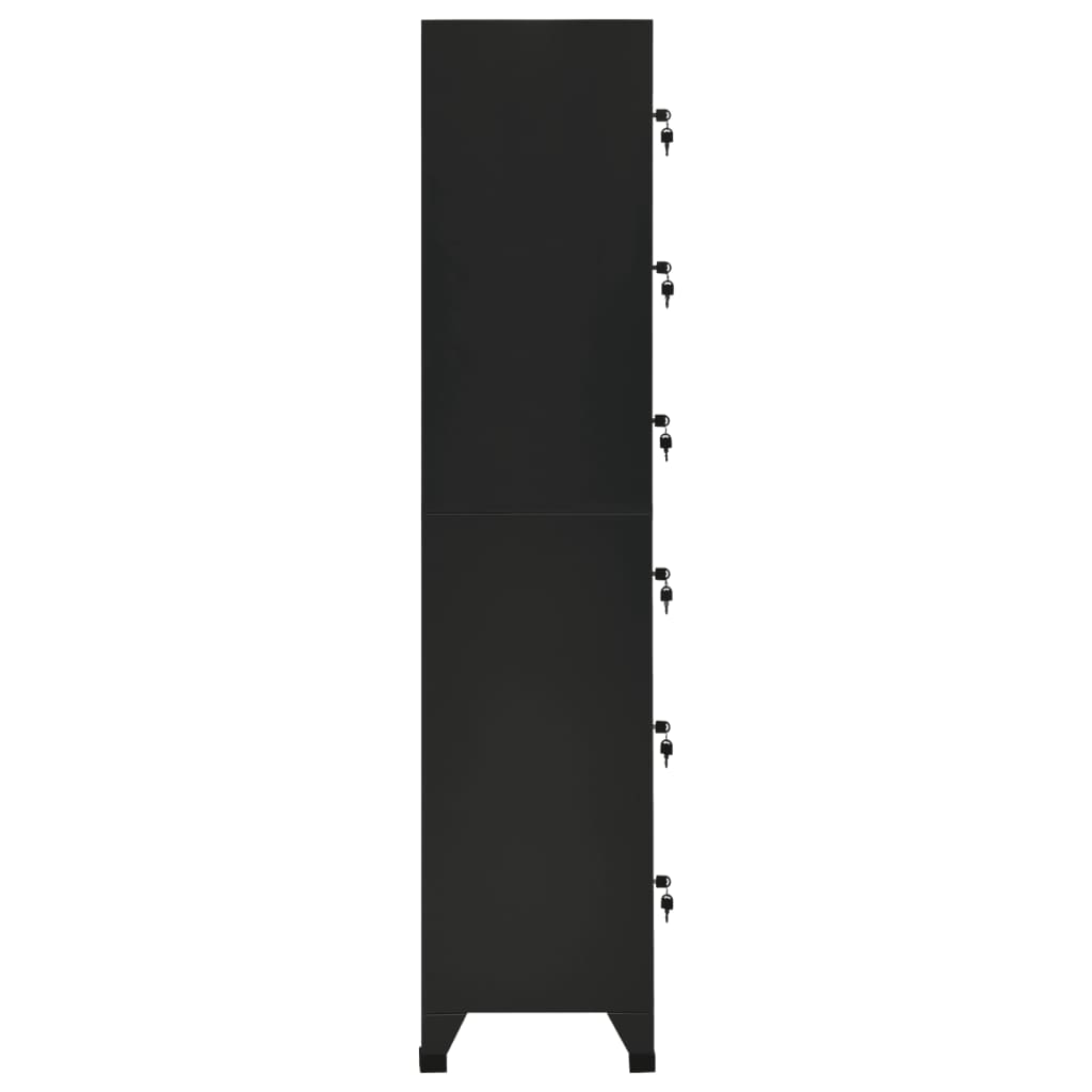 vidaXL lukustatav hoiukapp, must, 38 x 40 x 180 cm, teras