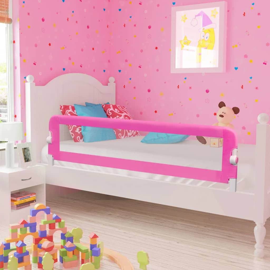 vidaXL voodiäär väikelapse voodile, 2 tk, 150 x 42 cm, roosa