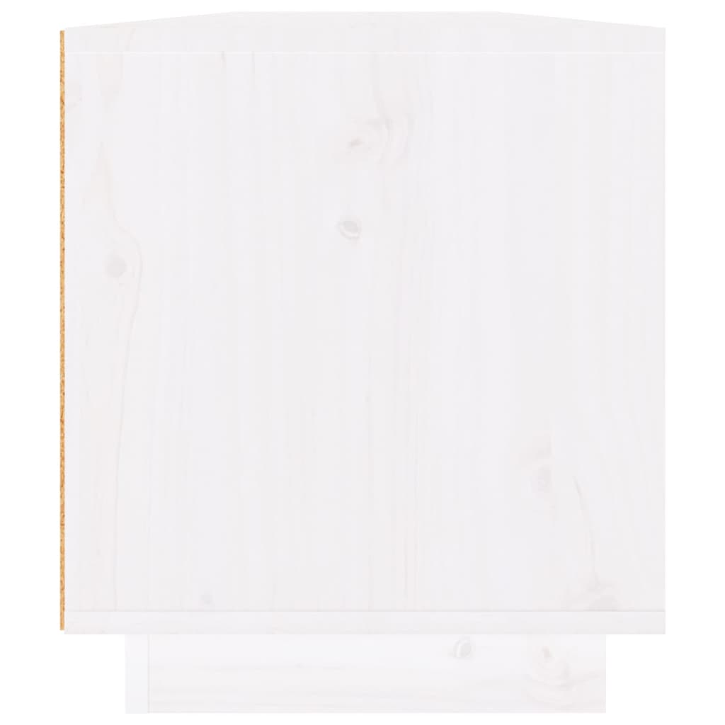 vidaXL telerikapp, valge, 110 x 34 x 40 cm, männipuit