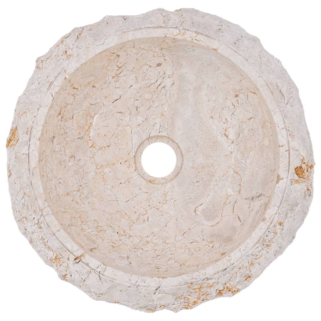 vidaXL valamu 40 x 12 cm, marmor, kreemjas