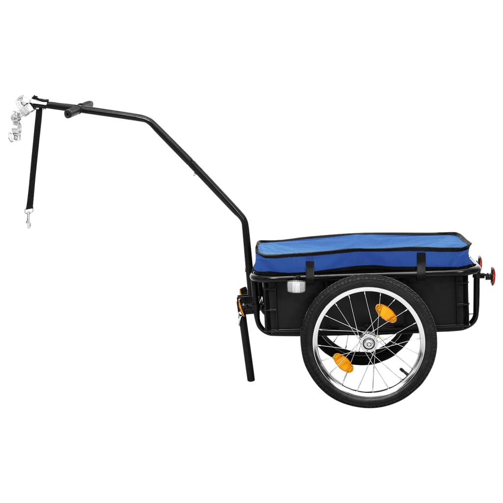 vidaXL jalgratta pakihaagis/käsikäru, 155 x 60 x 83 cm, teras, sinine