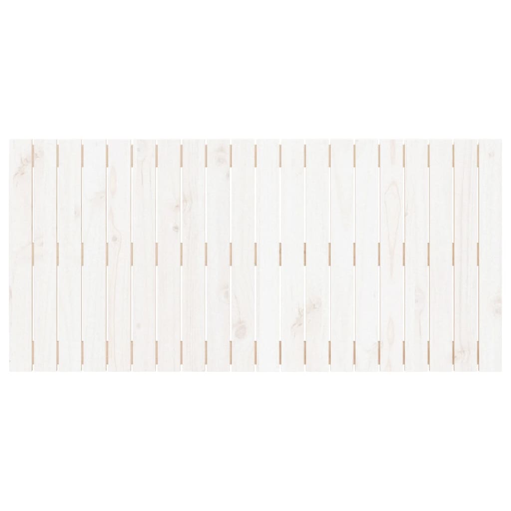 vidaXL seinale kinnitatav voodipeats, valge, 127,5x3x60 cm, männipuit