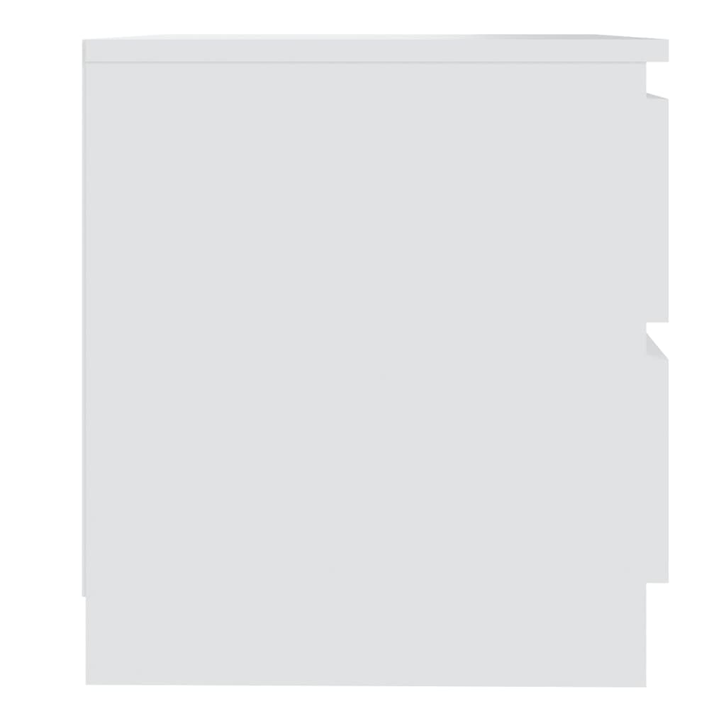 vidaXL öökapp, valge, 50x39x43,5 cm, puitlaastplaat