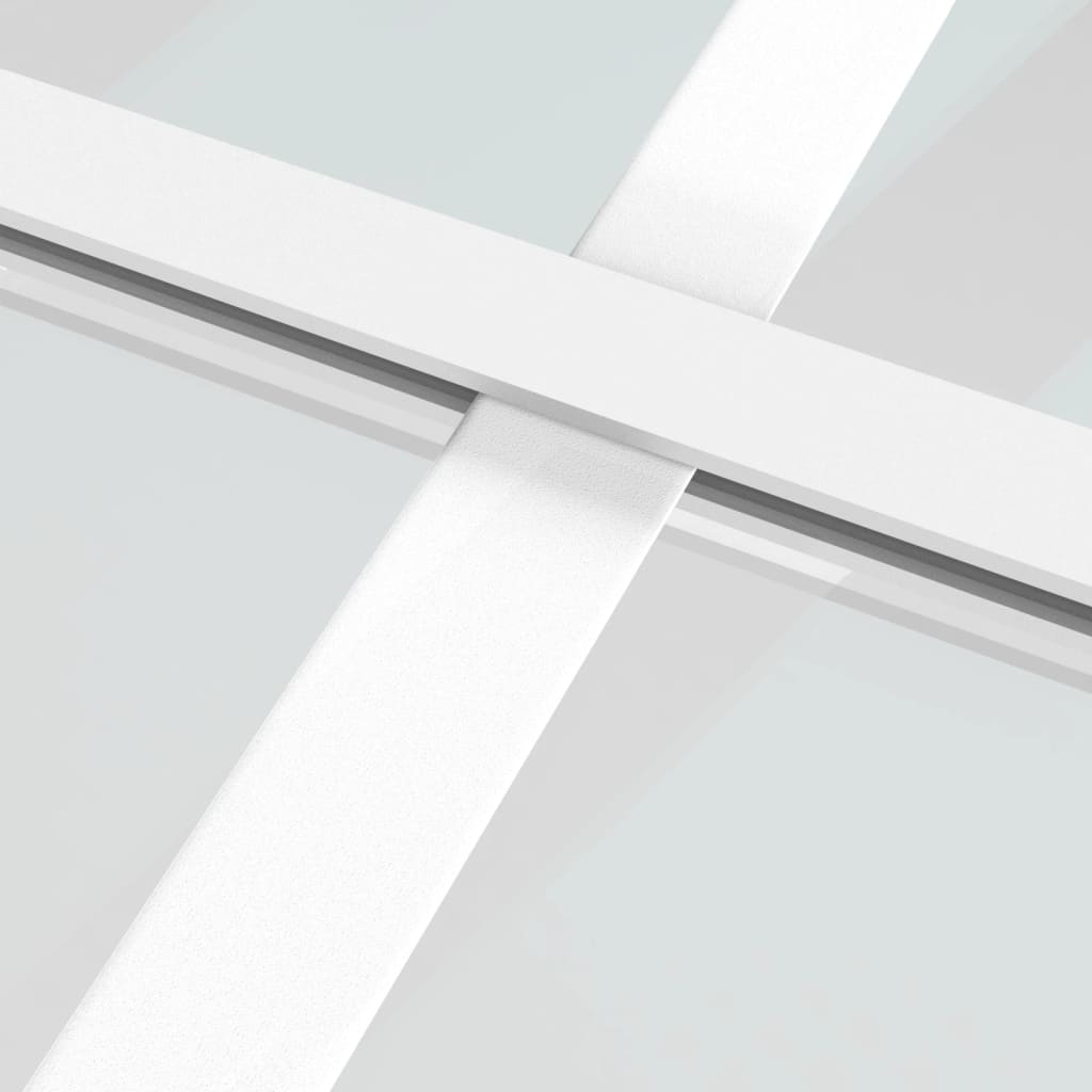 vidaXL liuguks, ESG-klaas ja alumiinium, 102,5 x 205 cm, valge