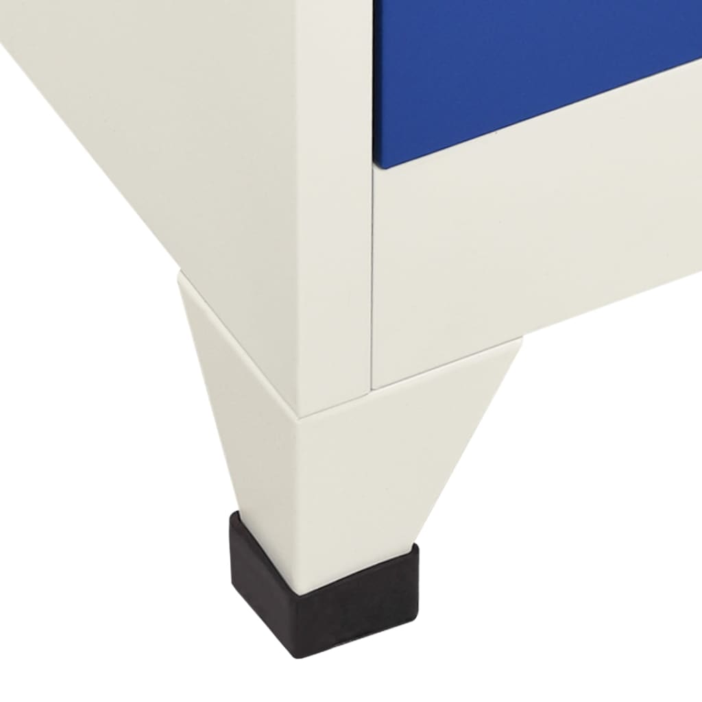 vidaXL lukustatav hoiukapp, hall ja sinine, 90 x 45 x 180 cm, teras