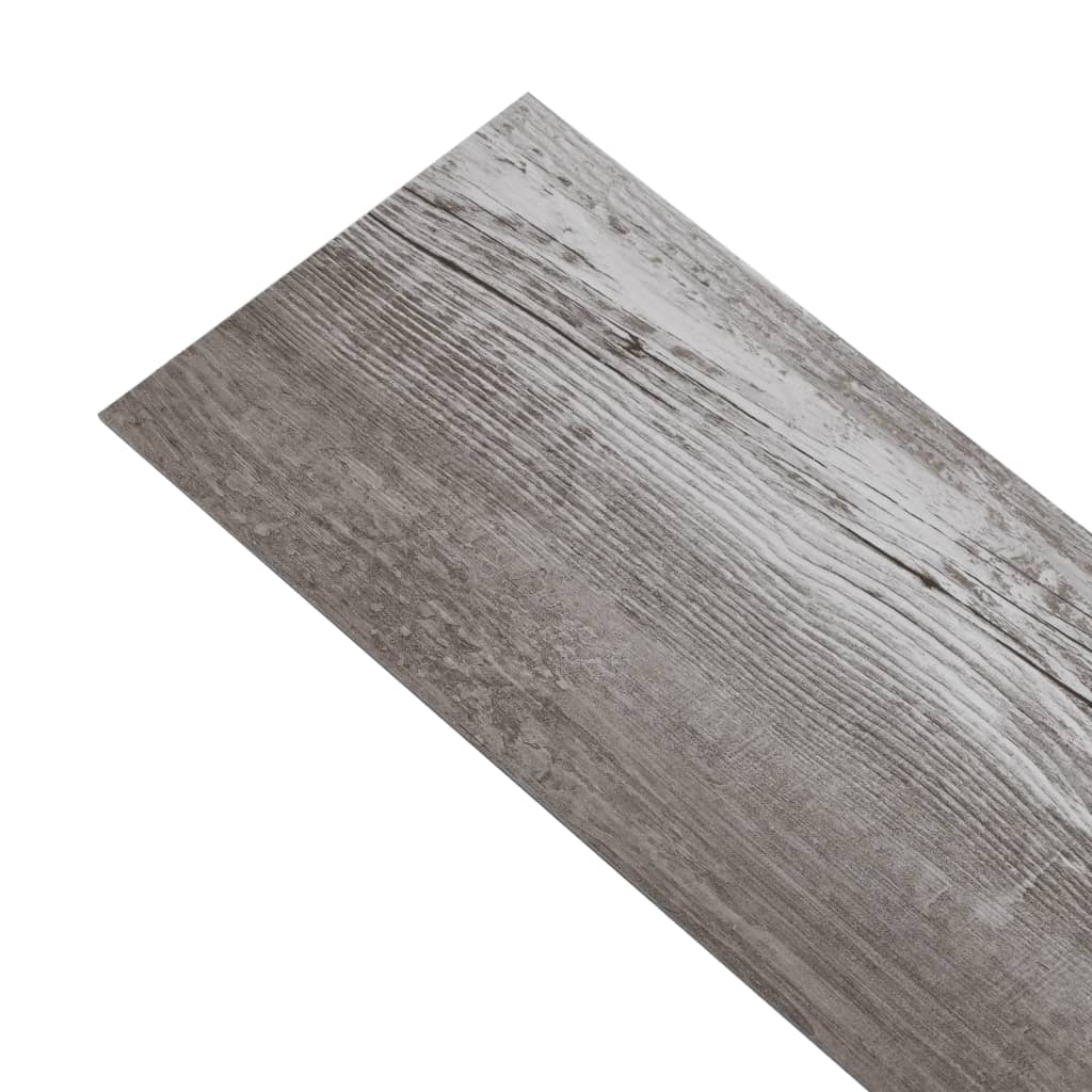 vidaXL PVC-st põrandalauad 5,02 m², 2 mm, iseliimuv, mattpuit, pruun