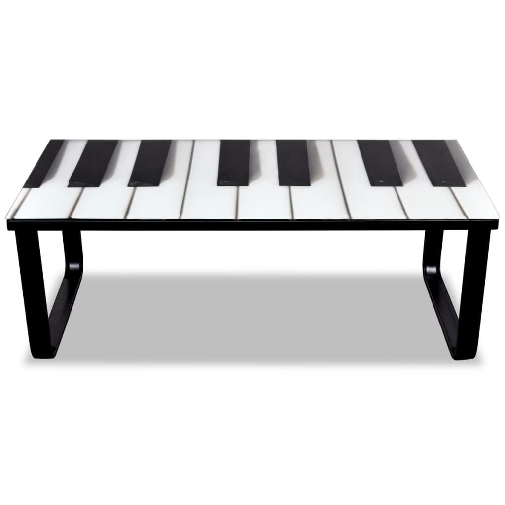 vidaXL klaasplaadiga klaverimustriga kohvilaud