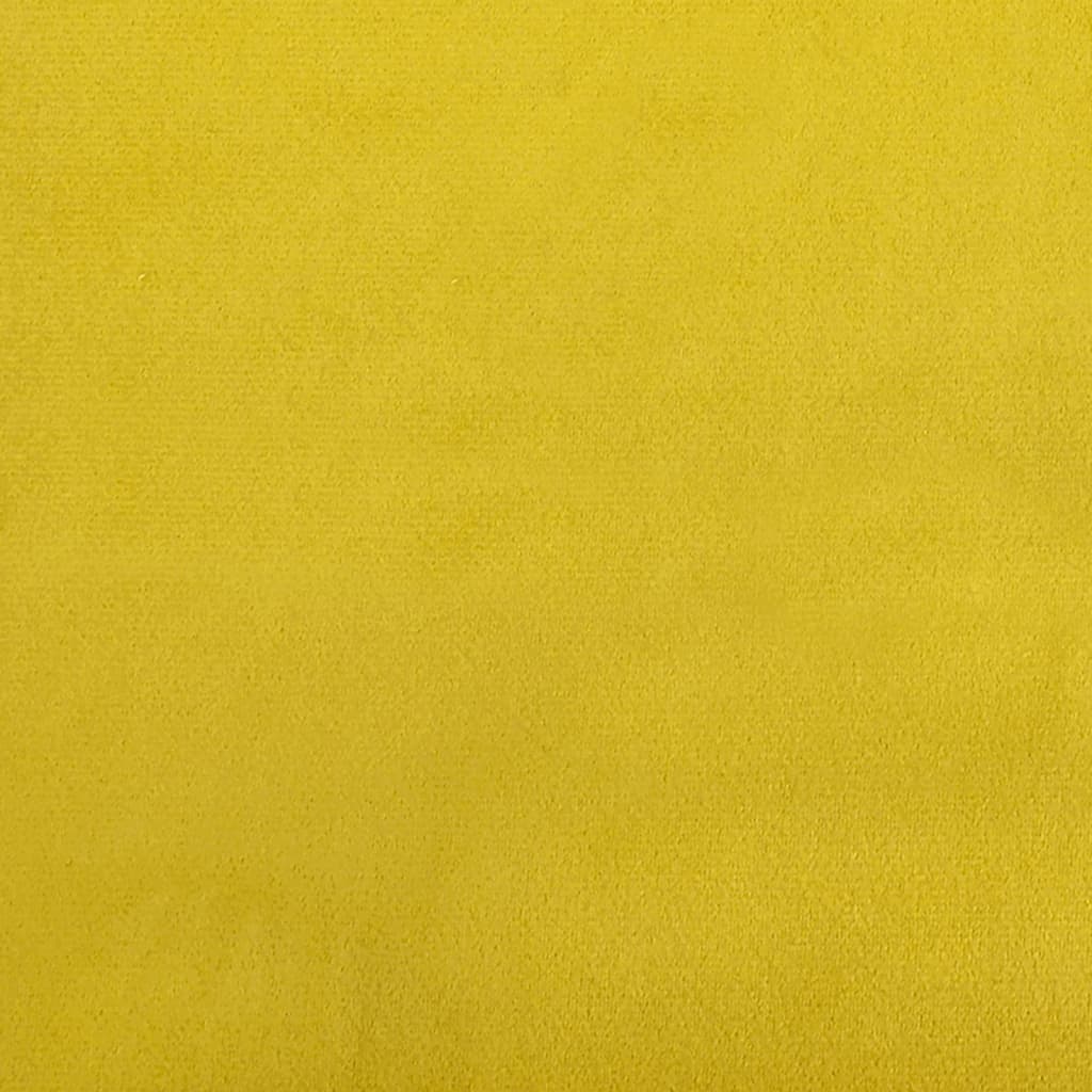 vidaXL L-kujuline diivanvoodi, kollane, 271 x 140 x 70 cm, samet