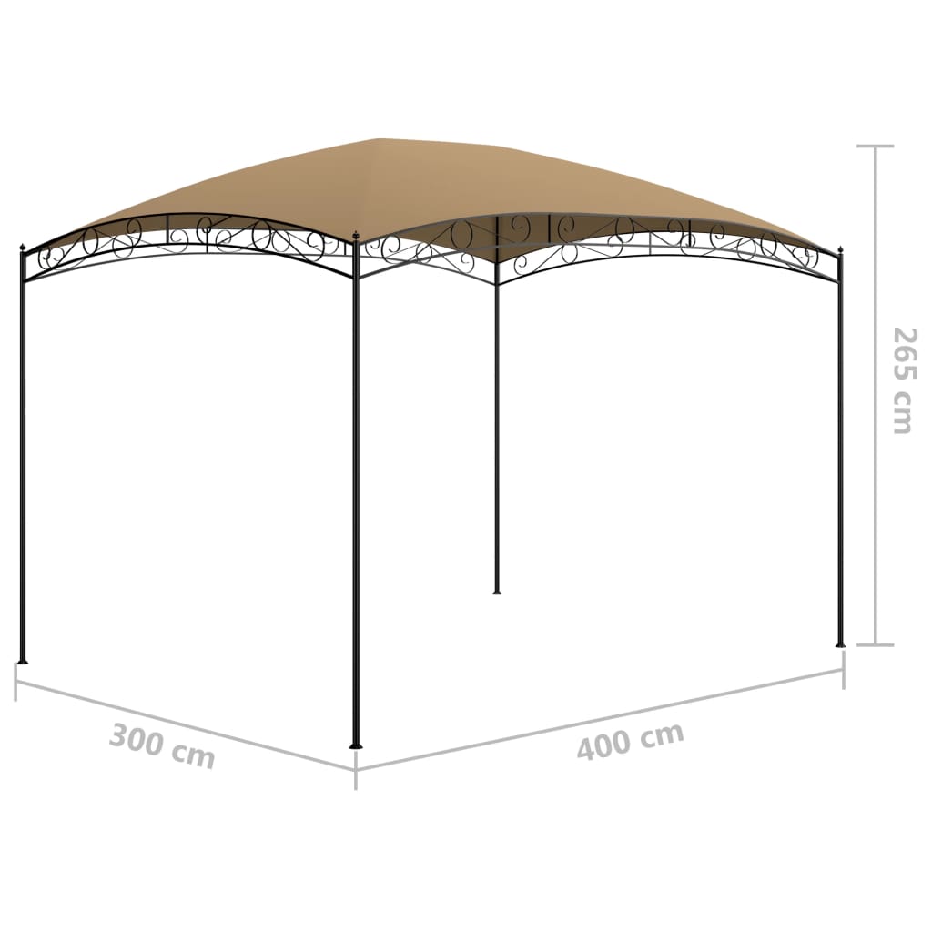vidaXL lehtla 3x4x2,65 m, pruunikashall 180 g/m²