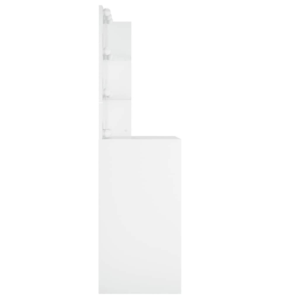 vidaXL tualettlaud valge LEDiga 60x40x140 cm