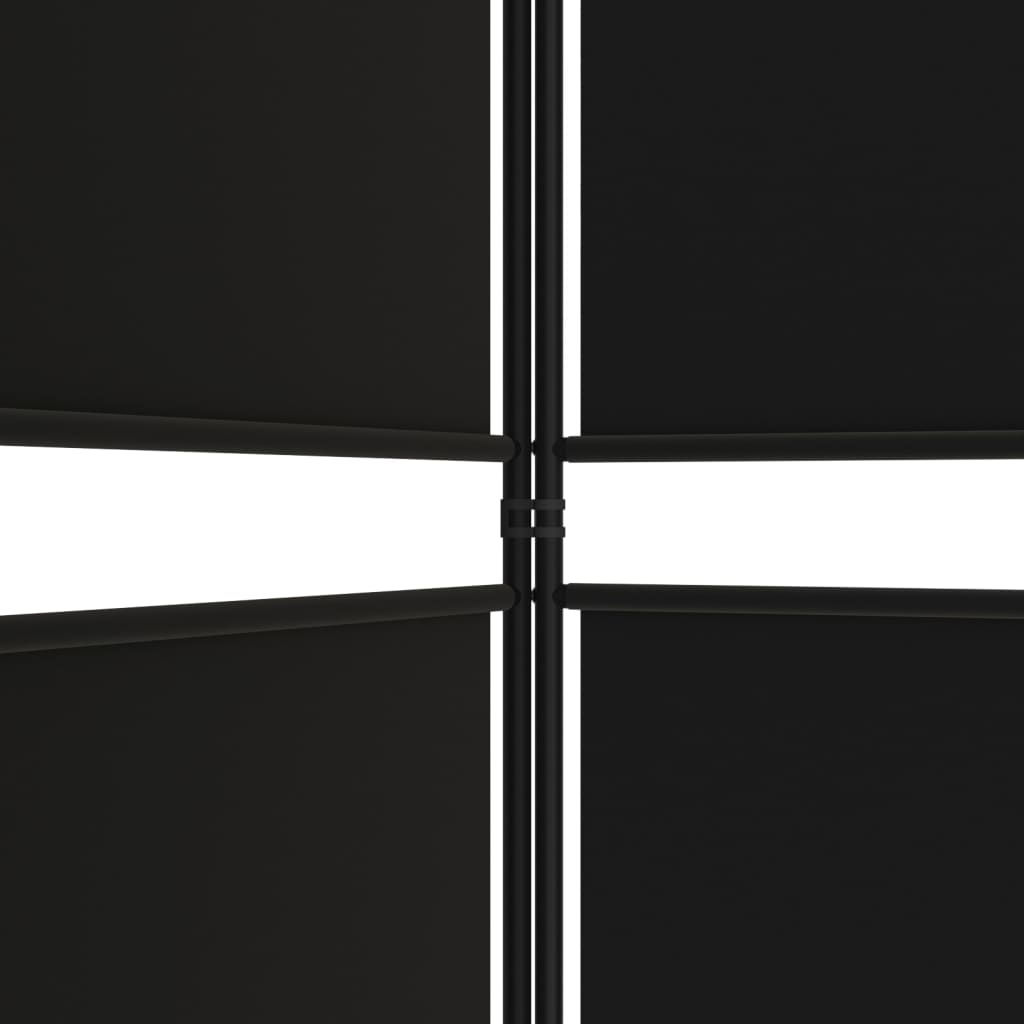 vidaXL 5 paneeliga ruumijagaja, must, 250 x 180 cm, kangas