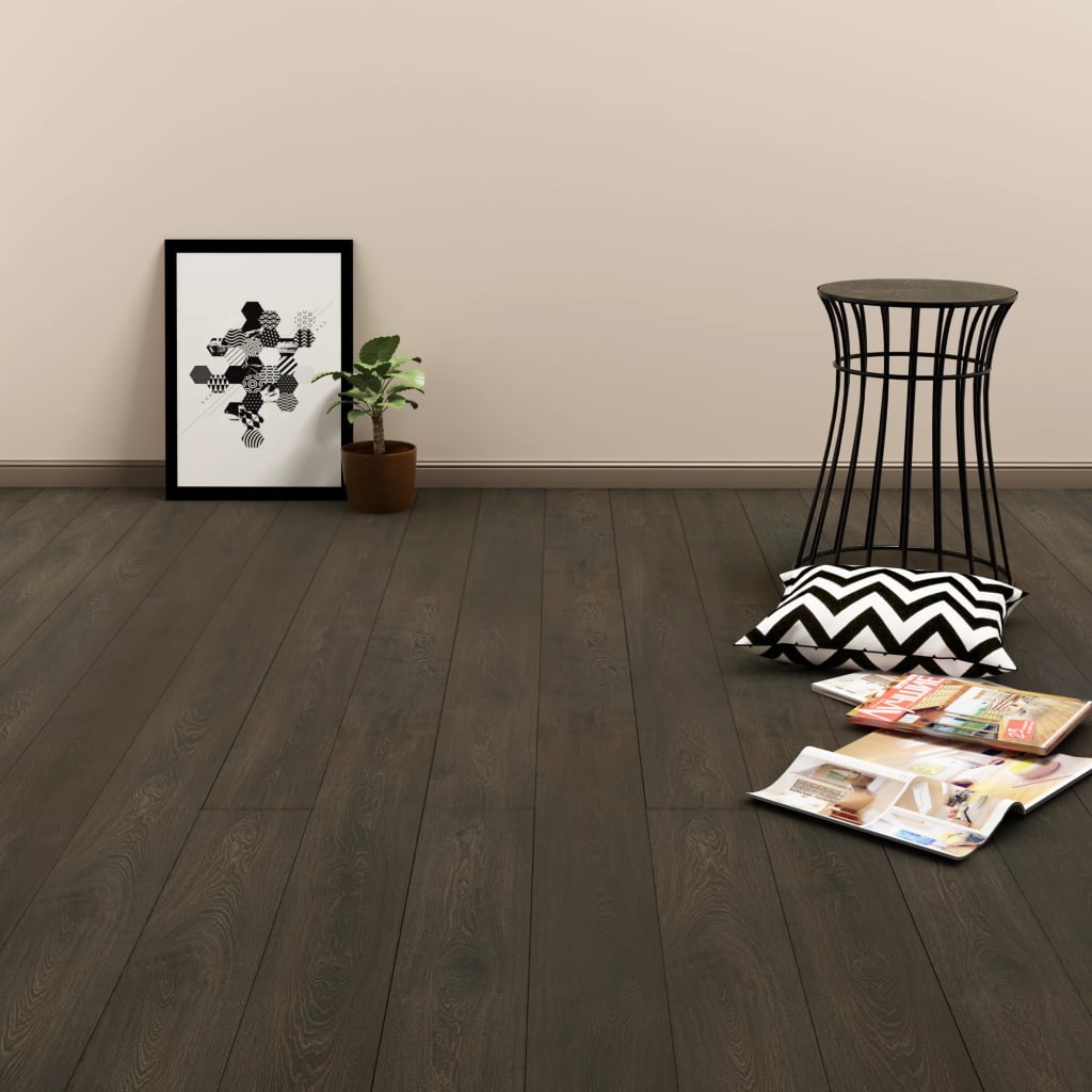 vidaXL iseliimuvad põrandalauad 4,46 m² 3 mm PVC, tumepruun