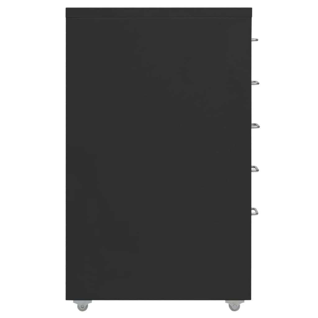 vidaXL mobiilne kontorikapp, must, 28 x 41 x 169 cm, metall