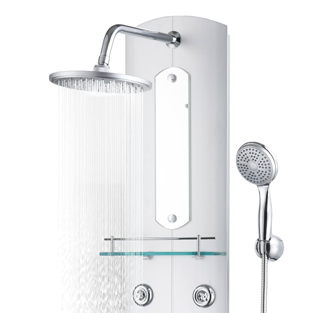 vidaXL dušipaneeli süsteem, 25 x 43 x 110 cm, hõbedane