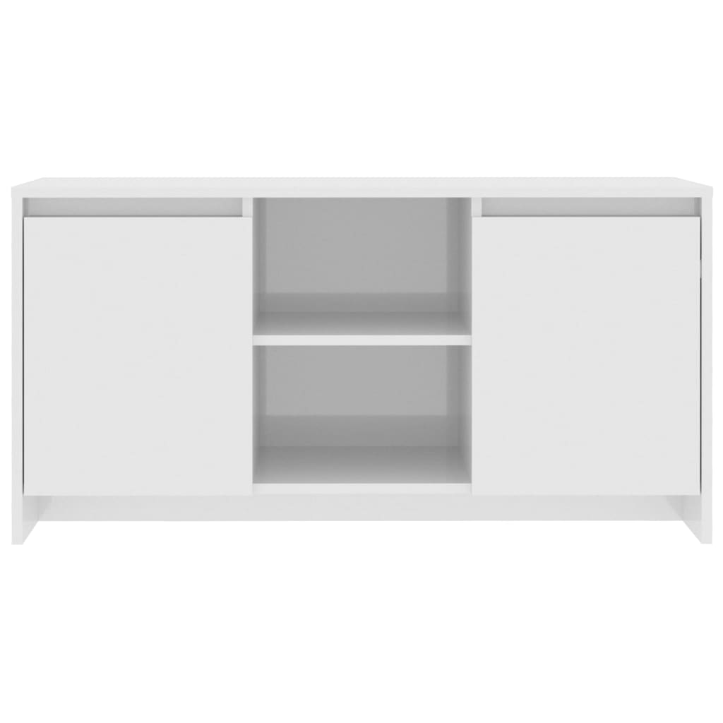 vidaXL telerikapp, kõrgläikega valge, 102x37,5x52,5 cm, puitlaastplaat