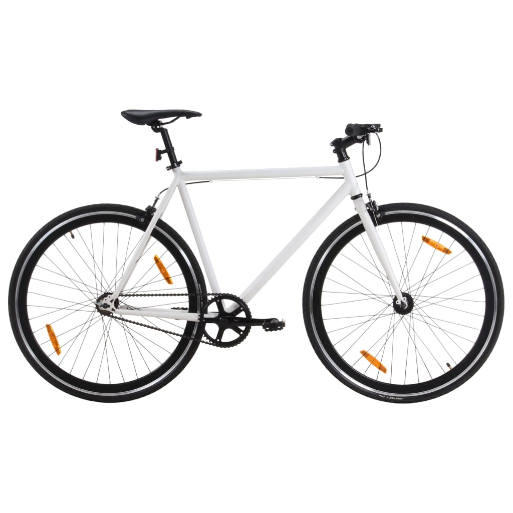vidaXL ühekäiguline jalgratas, valge ja must, 700C 51 cm