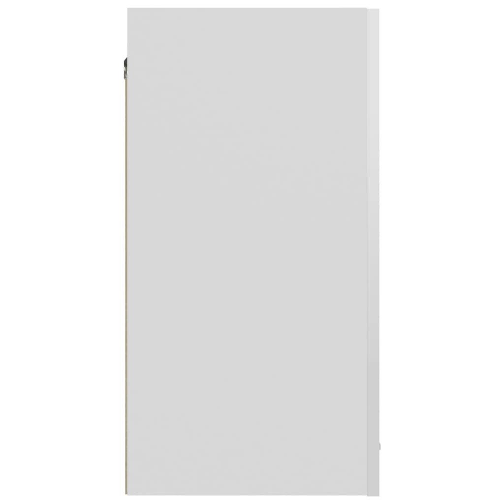 vidaXL seinakapp, kõrgläikega valge, 60 x 31 x 60 cm, puitlaastplaat