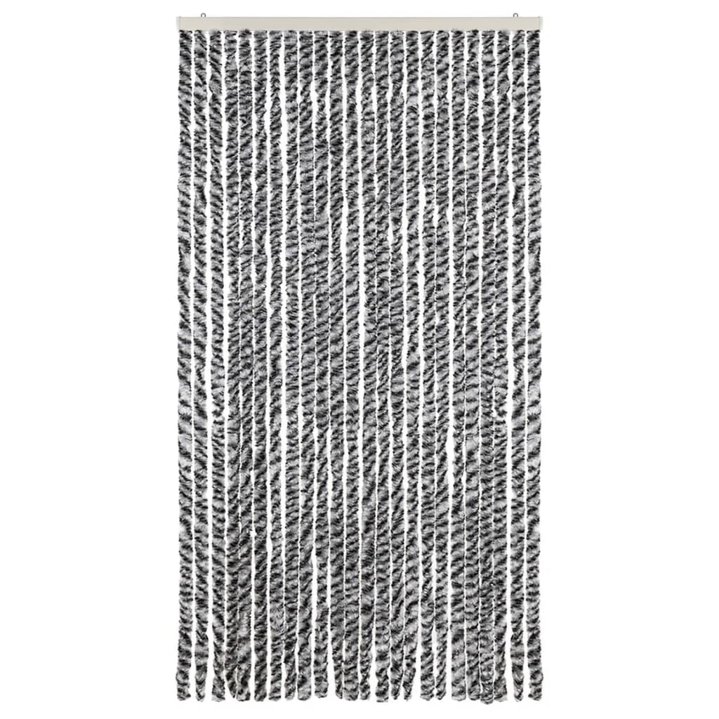 vidaXL putukakardin, hall/must/valge, 100 x 220 cm, šenill