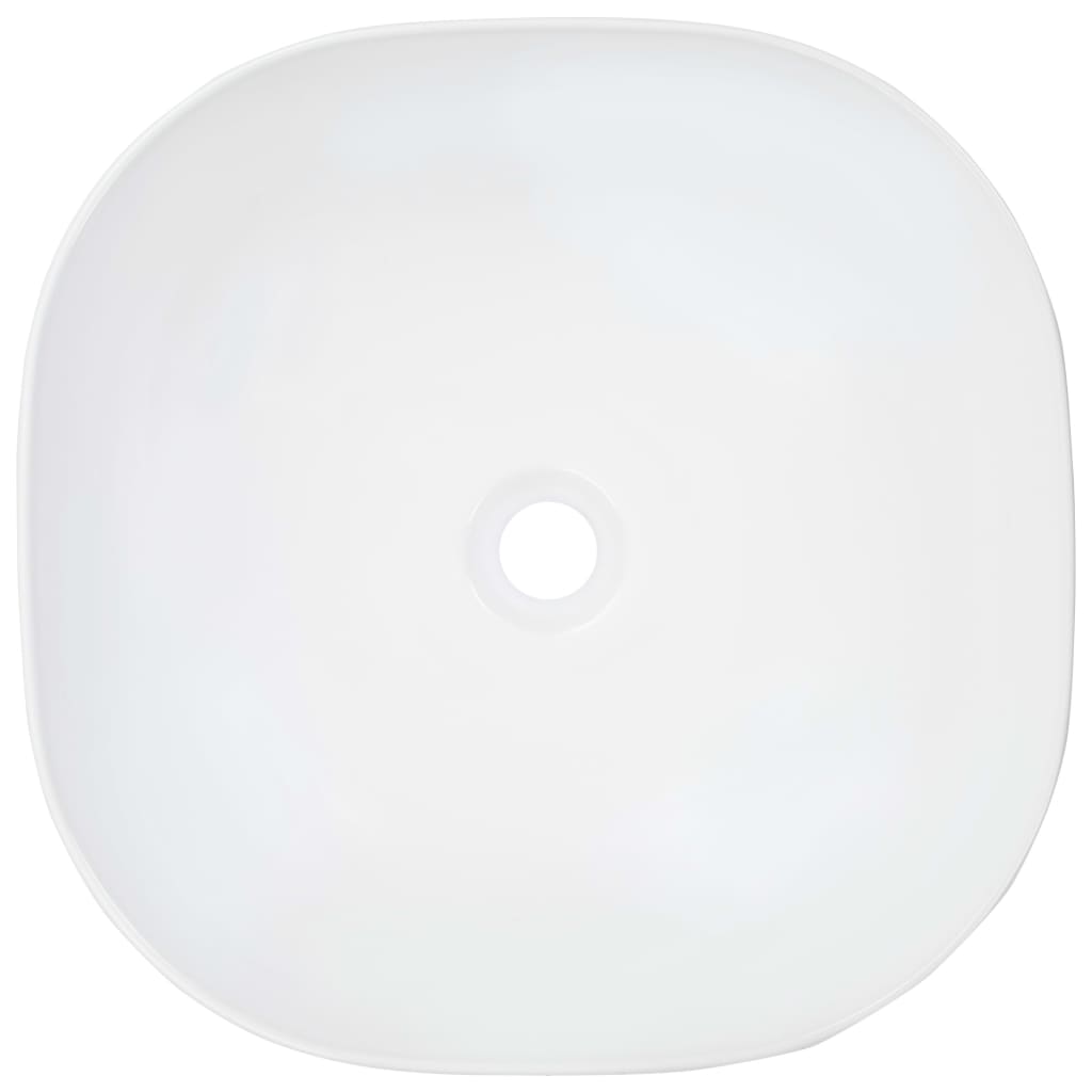 vidaXL valamu, 42,5 x 42,5 x 14,5 cm, keraamiline, valge