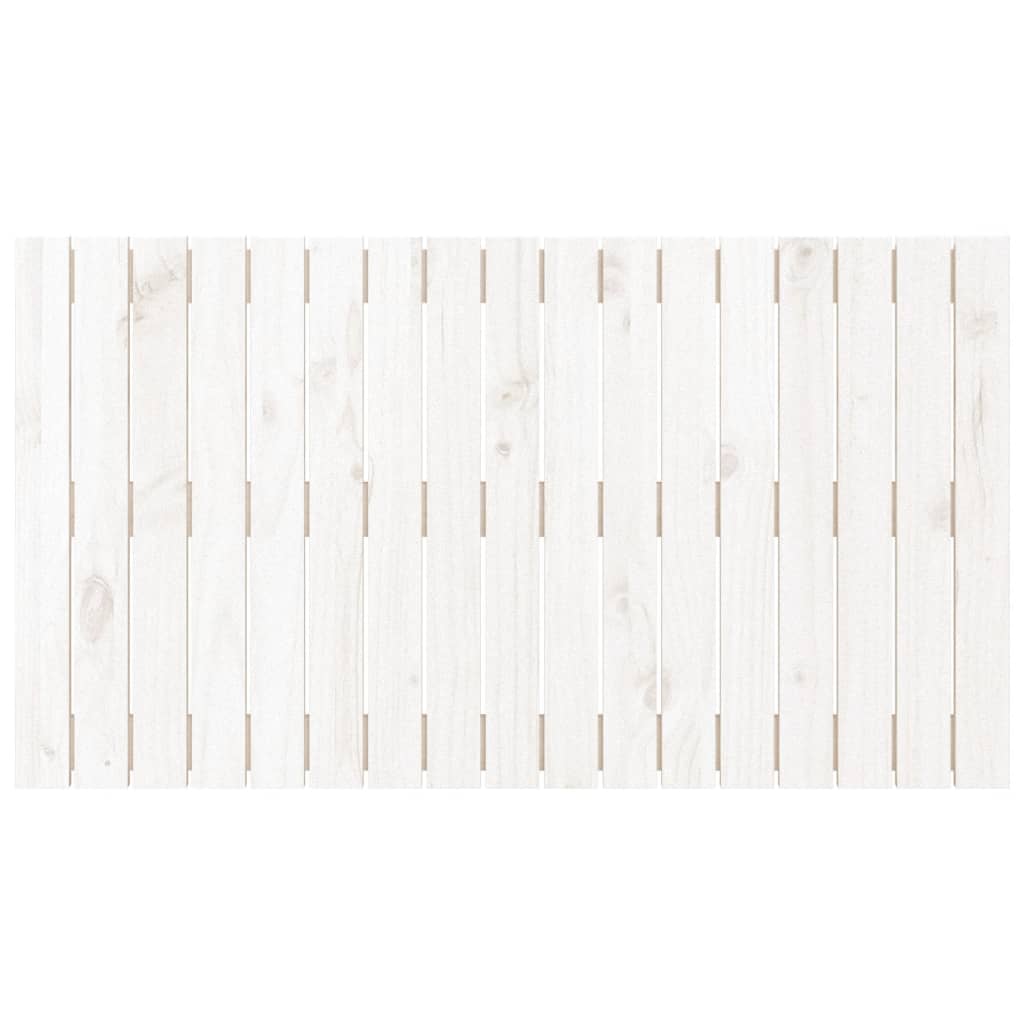 vidaXL seinale kinnitatav voodipeats, valge, 108x3x60 cm, männipuit