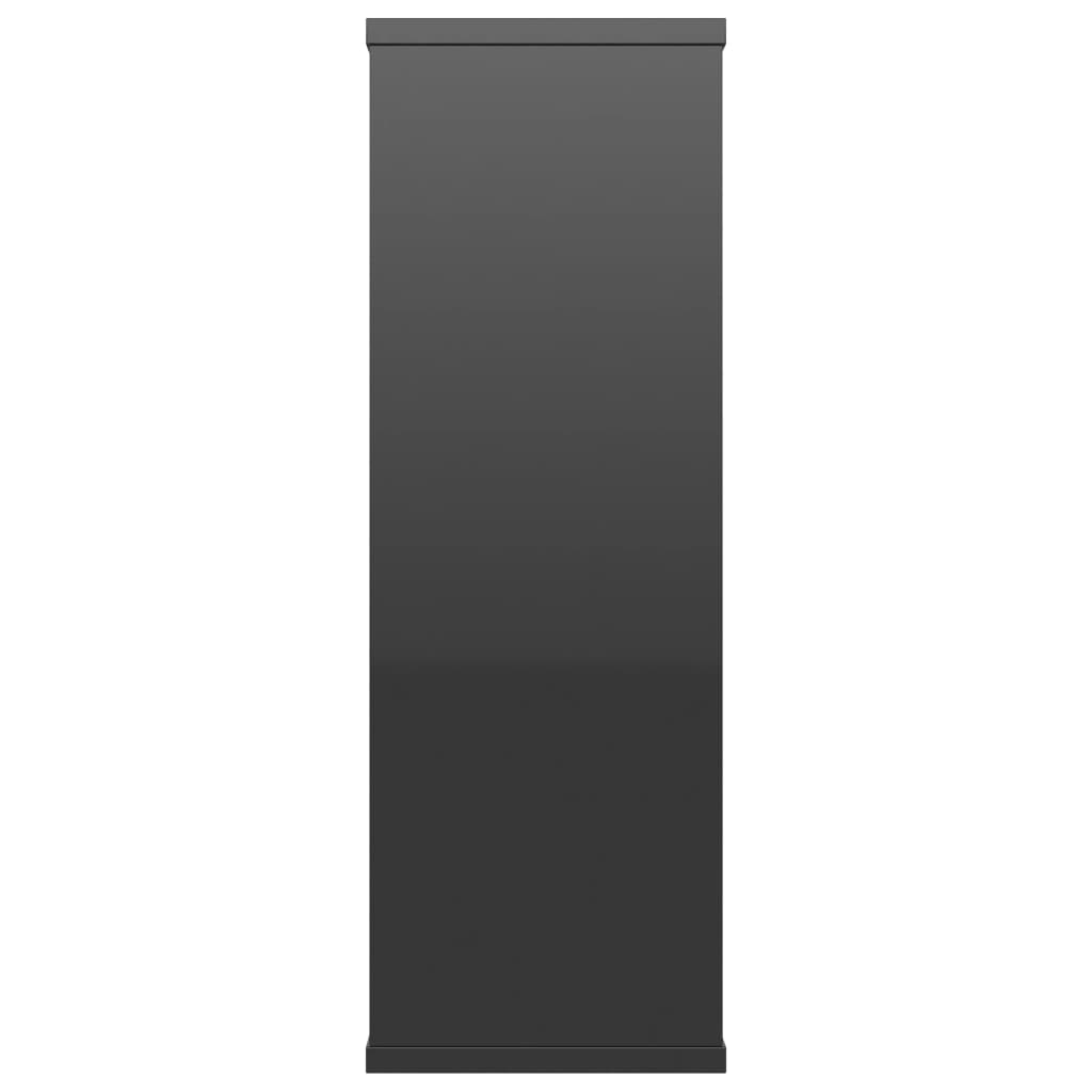 vidaXL seinariiulid kõrgläikega must 104x20x58,5cm puitlaastplaat
