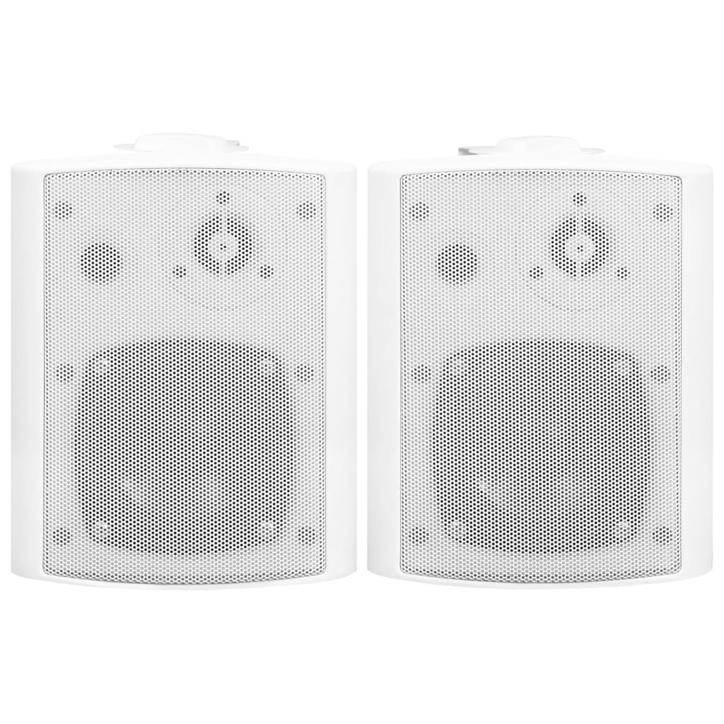 vidaXL seinale kinnitatavad stereokõlarid 2 tk, valge, tuppa/õue 80 W