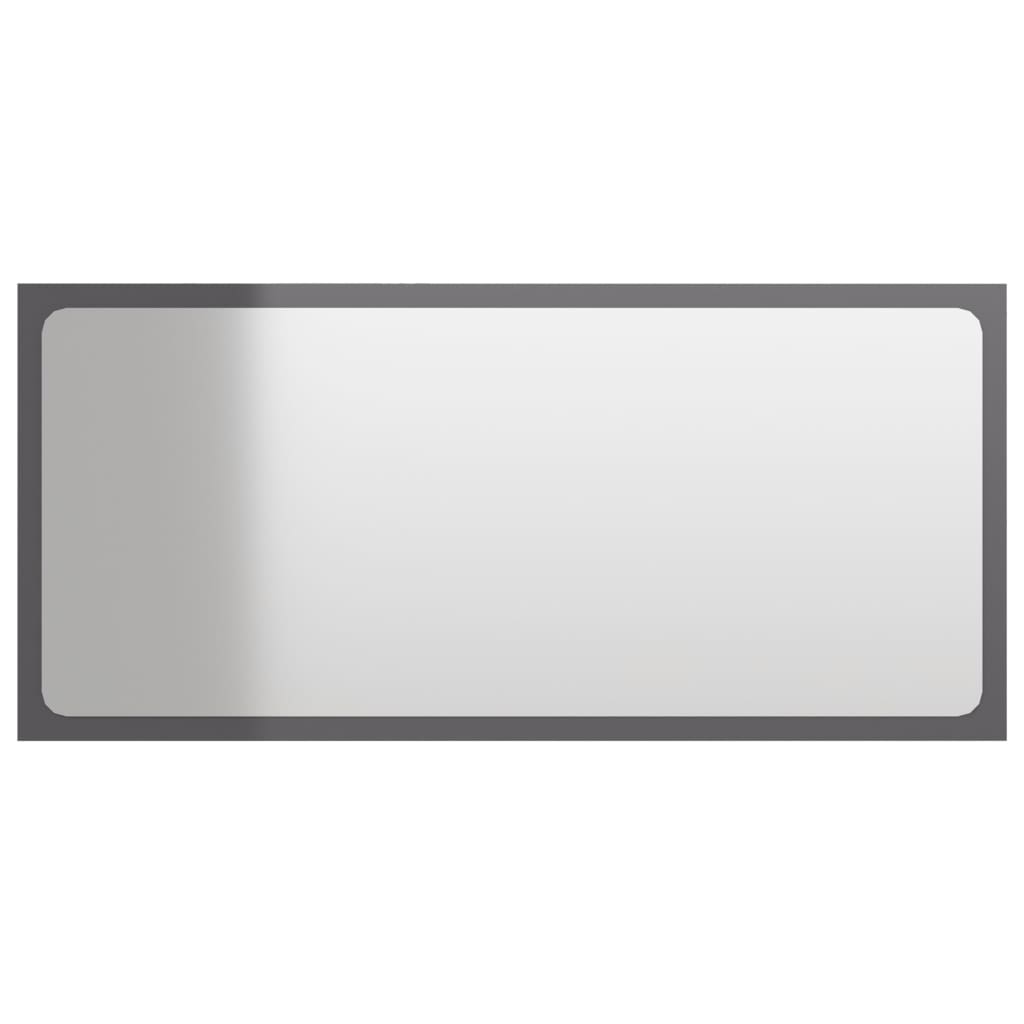 vidaXL vannitoa peegel, kõrgläikega valge 80 x 1,5 x 37 cm puitlaastplaat