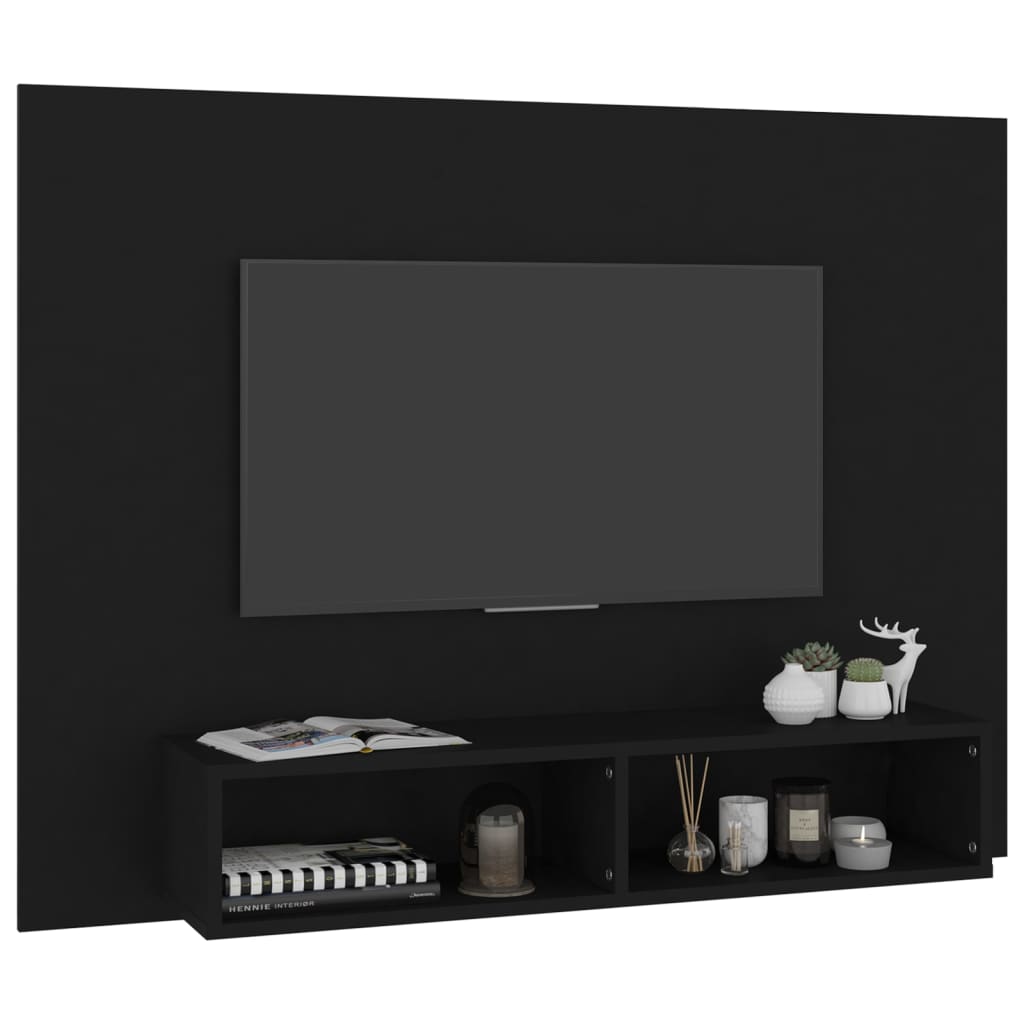 vidaXL TV-seinakapp, must, 120 x 23,5 x 90 cm, puitlaastplaat