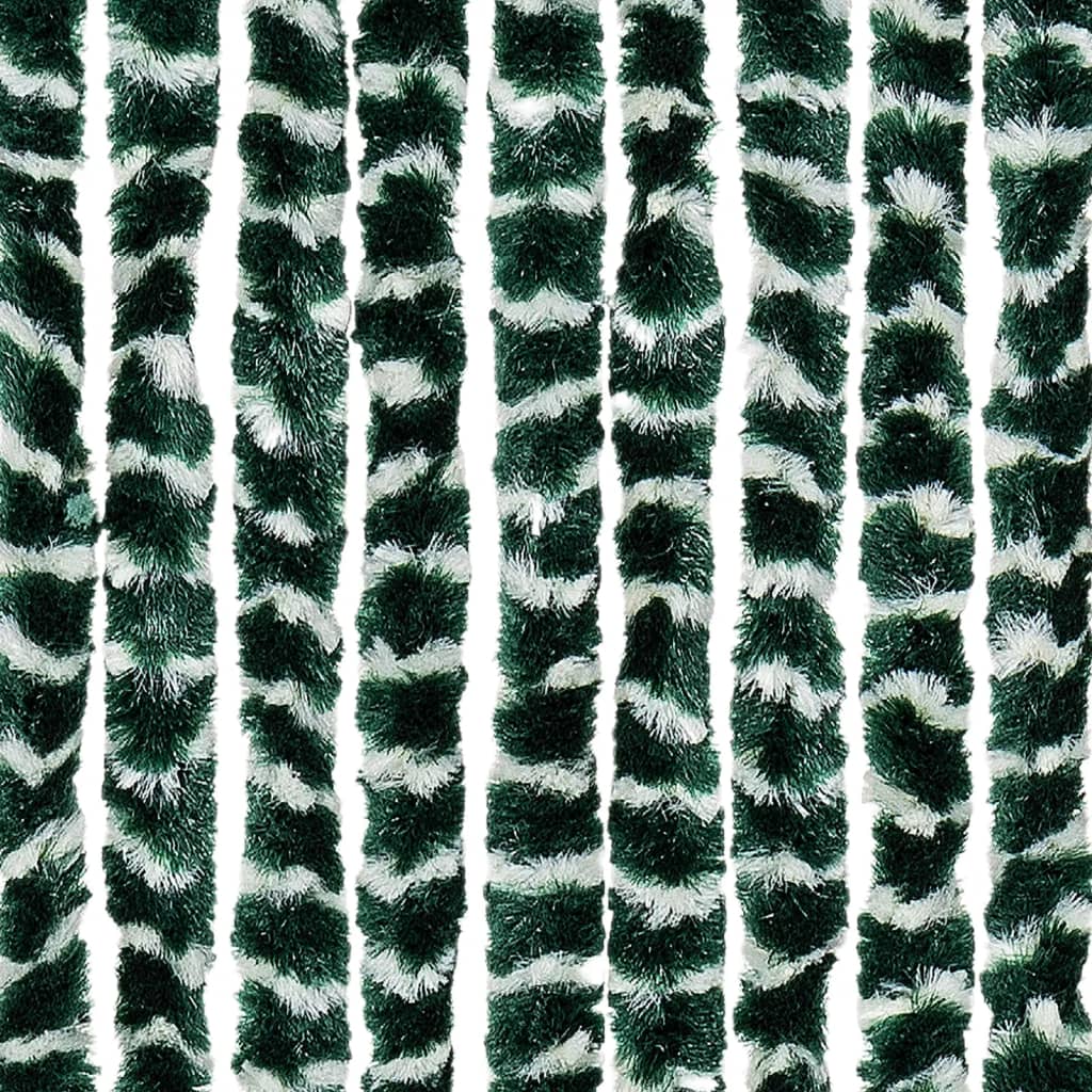vidaXL putukakardin, roheline ja valge, 90 x 200 cm, šenill