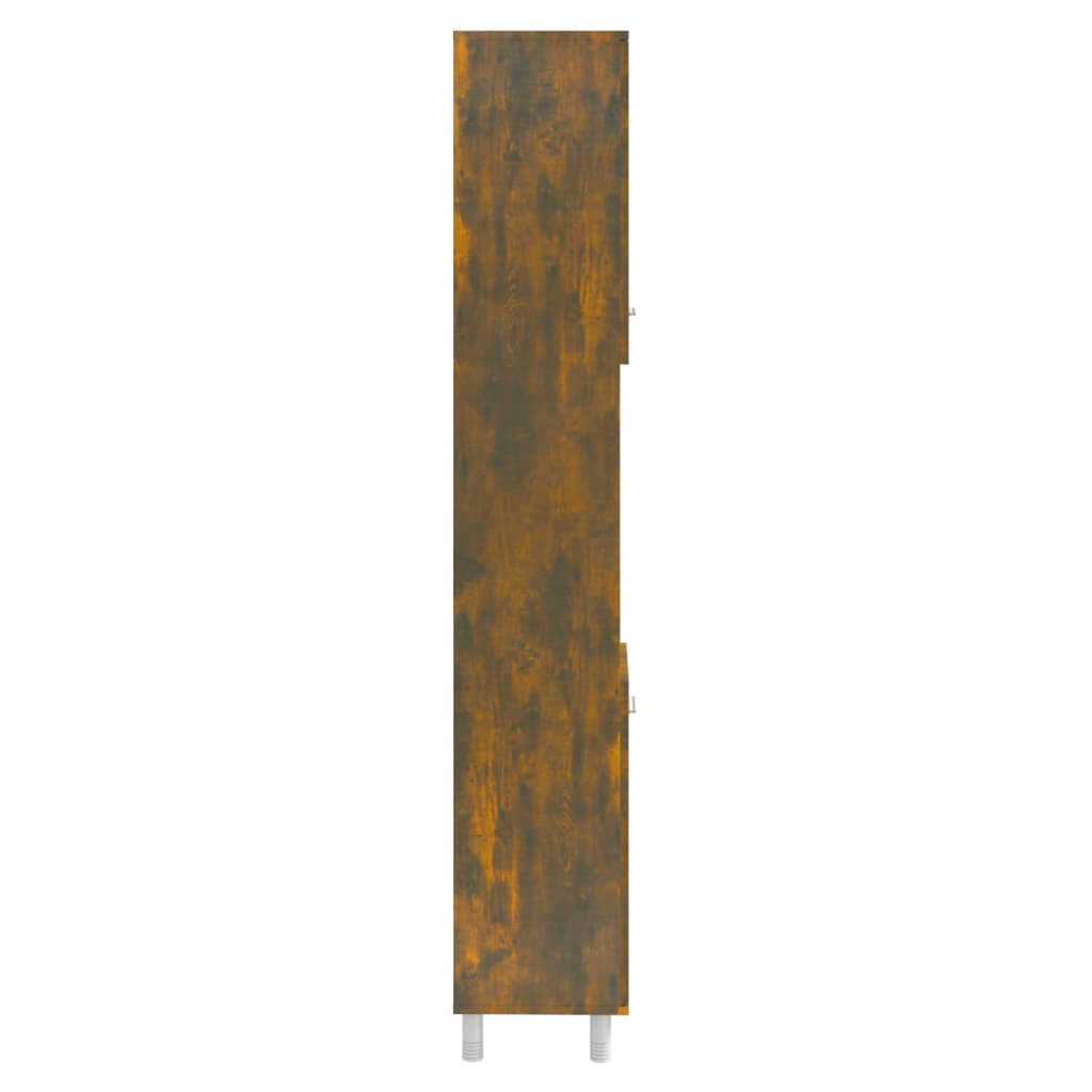vidaXL vannitoakapp, suitsutatud tamm, 30 x 30 x 179 cm, tehispuit