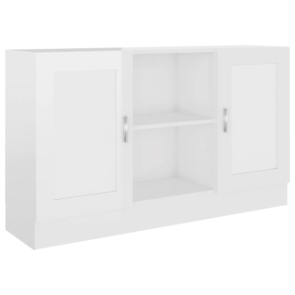 vidaXL puhvetkapp, kõrgläikega valge 120 x 30,5 x 70 cm puitlaastplaat