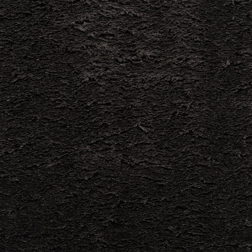 vidaXL vaip "HUARTE", lühikese narmaga, pestav, must, 60x110 cm