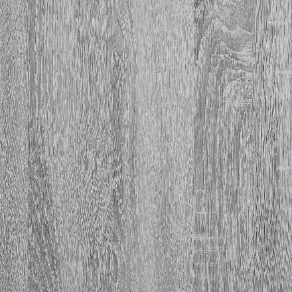 vidaXL kõrge kapp klaasustega, hall Sonoma tamm, 35 x 37 x 142 cm