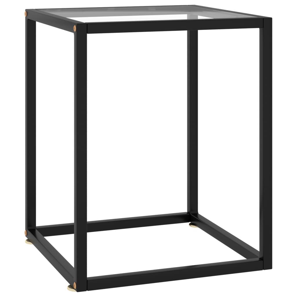 vidaXL kohvilaud, must, karastatud klaas, 40 x 40 x 50 cm