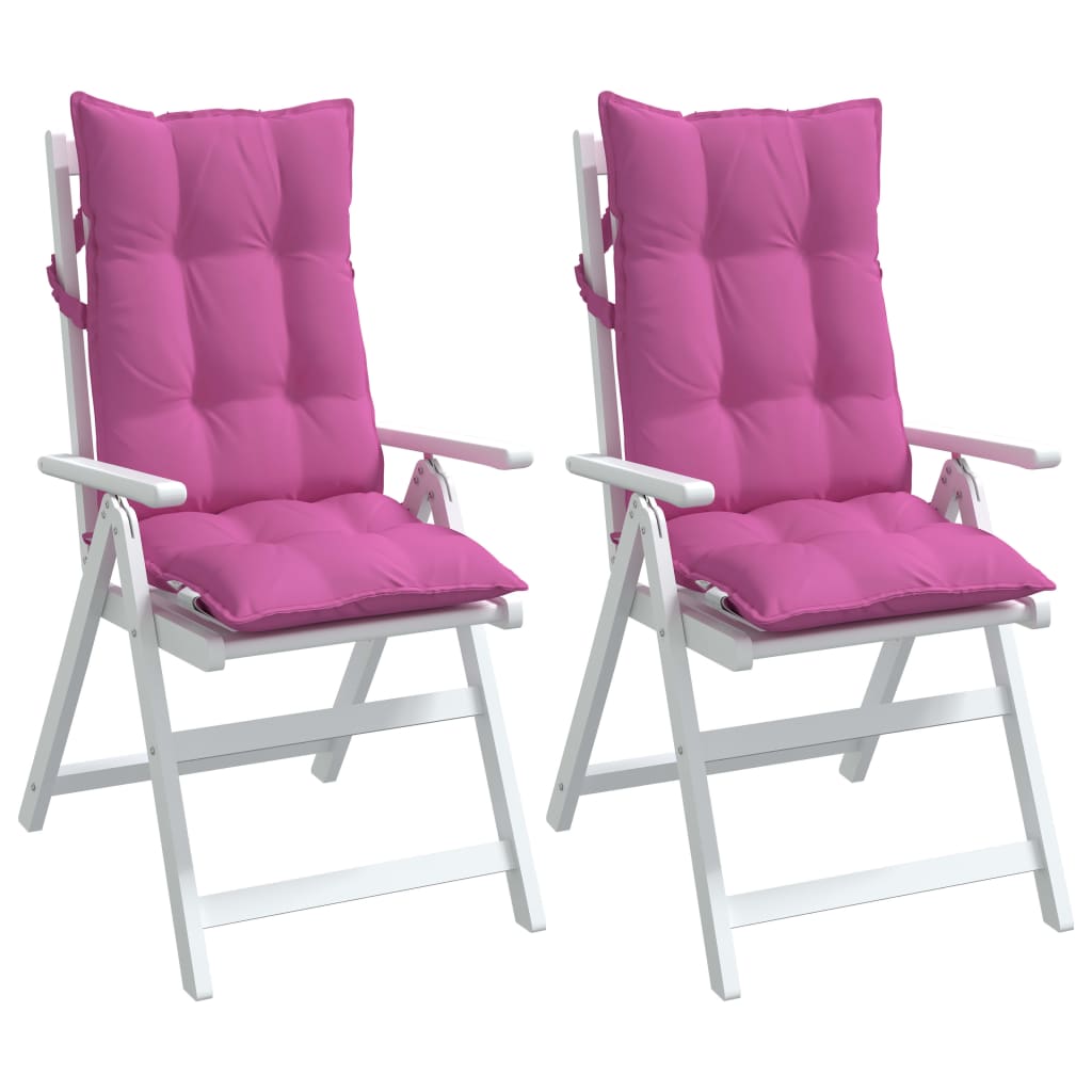 vidaXL kõrge seljatoega toolipadjad 2 tk, roosa, oxford kangas