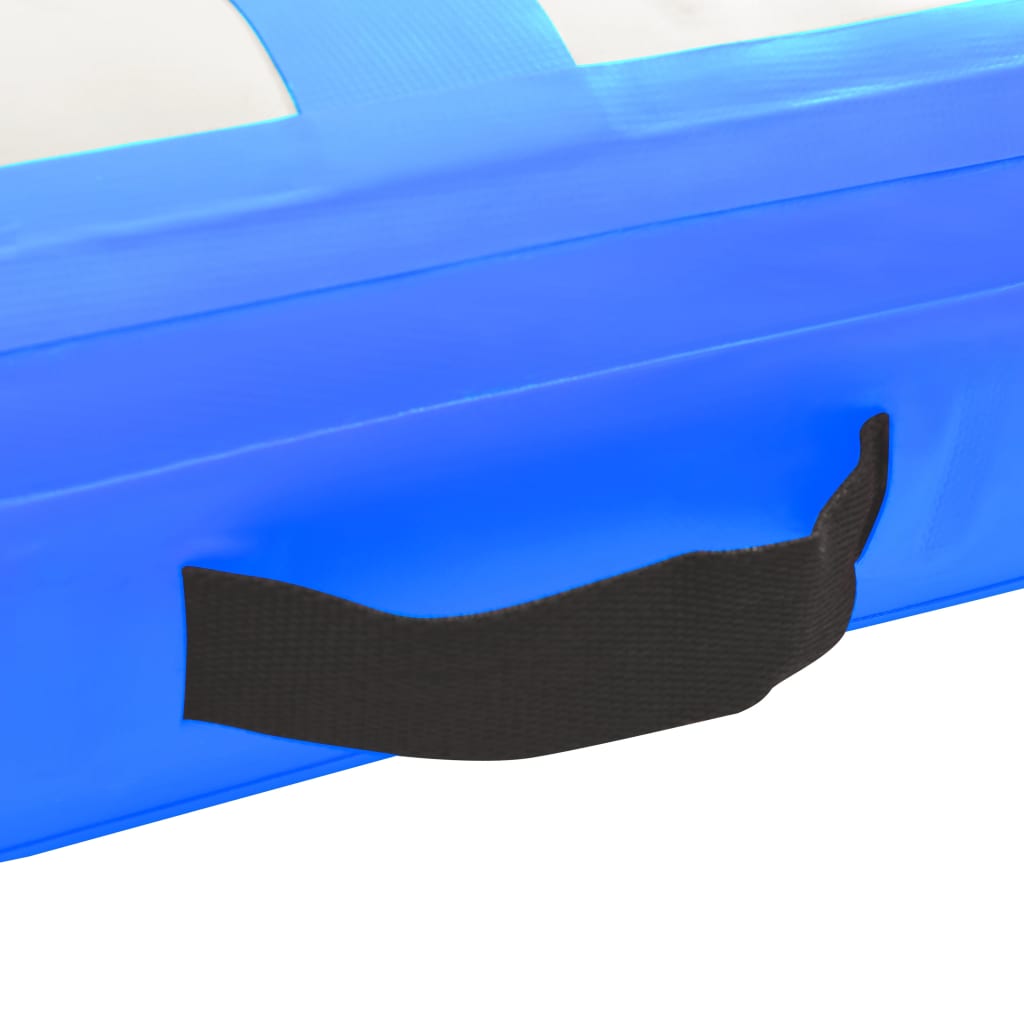 vidaXL täispumbatav võimlemismatt pumbaga 600x100x15 cm PVC sinine
