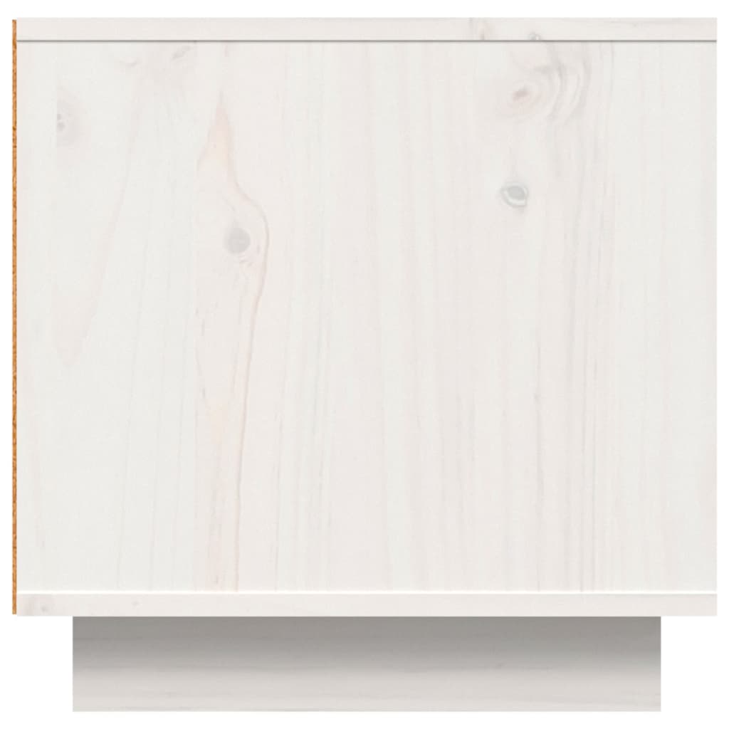 vidaXL telerikapp, valge, 140 x 40 x 40 cm, männipuit