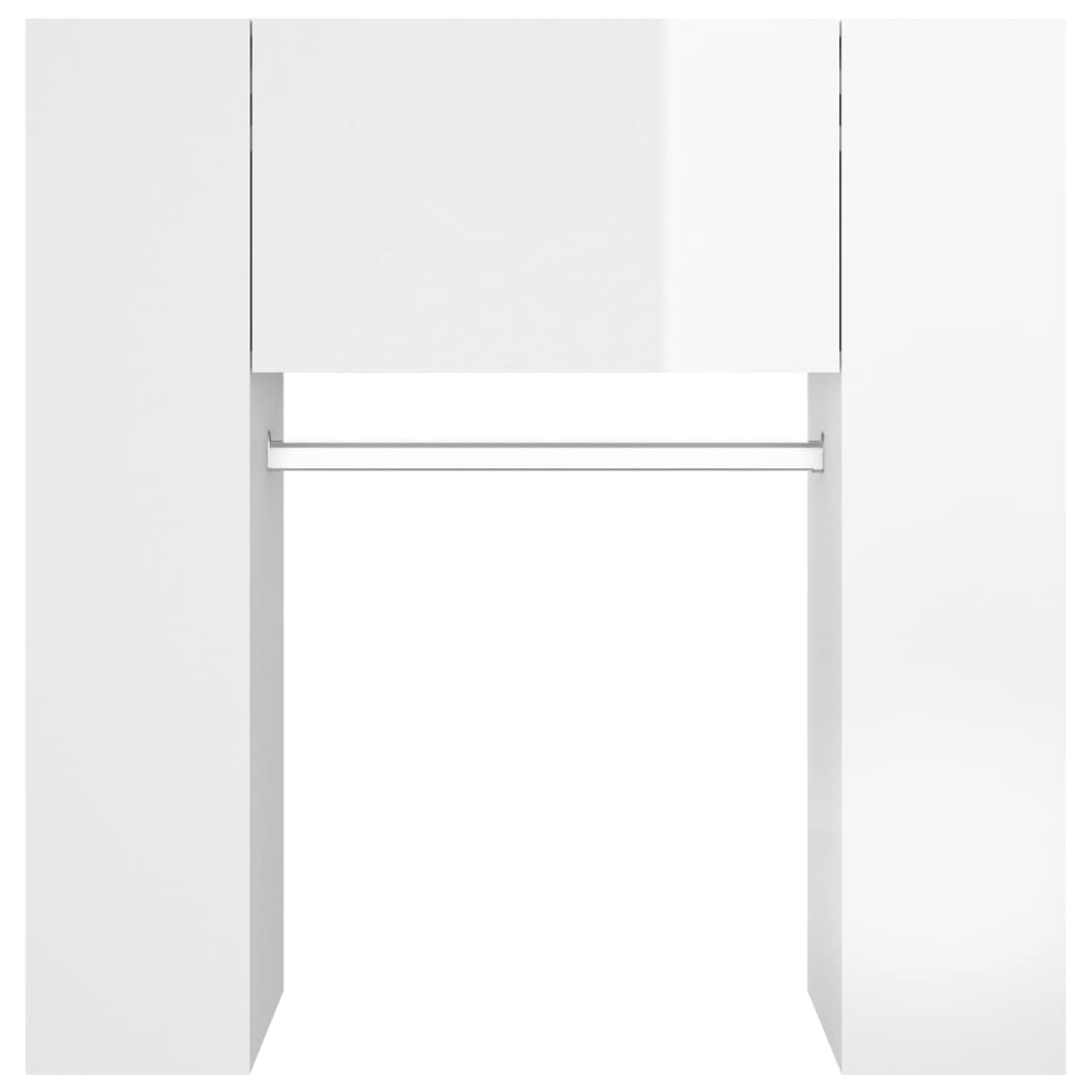 vidaXL esikukapp, kõrgläikega valge 97,5x37x99 cm, tehispuit