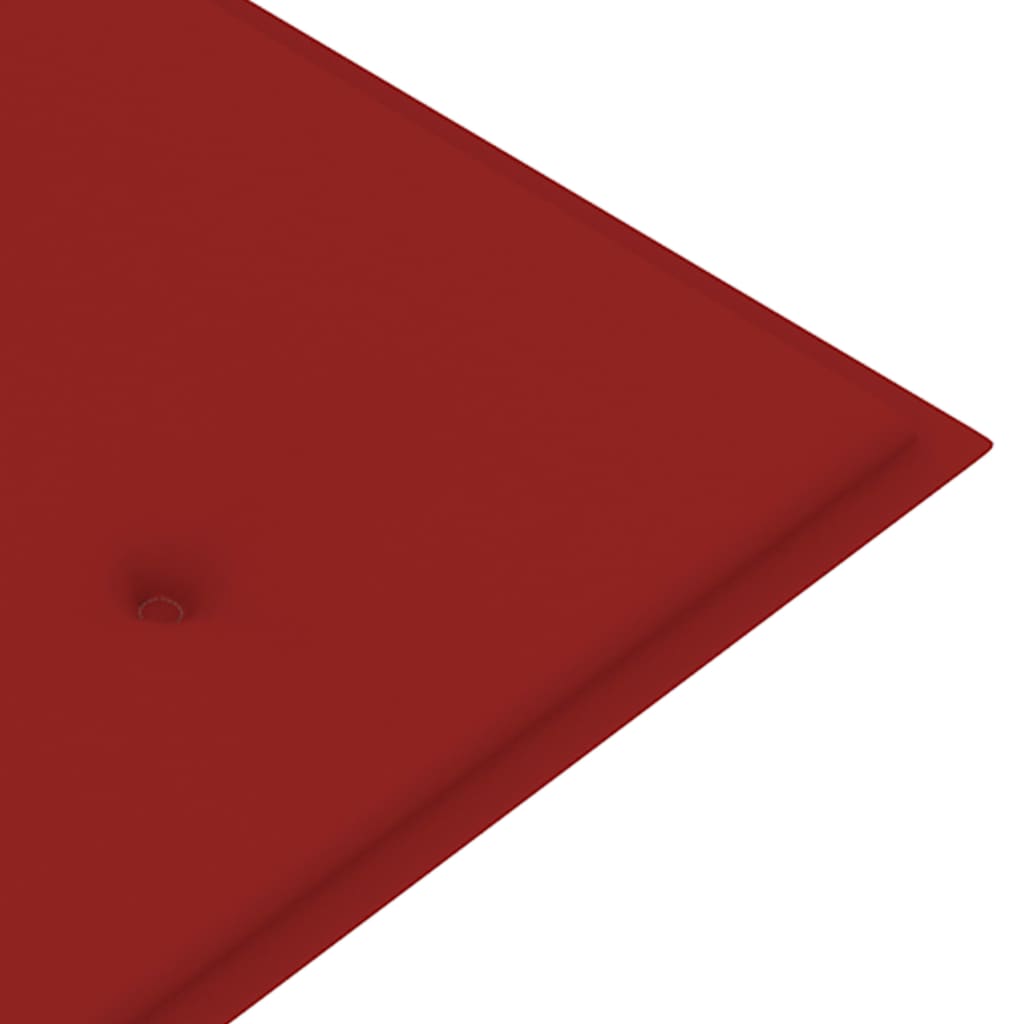vidaXL aiapink punase padjaga, 150 cm, toekas tiikpuu