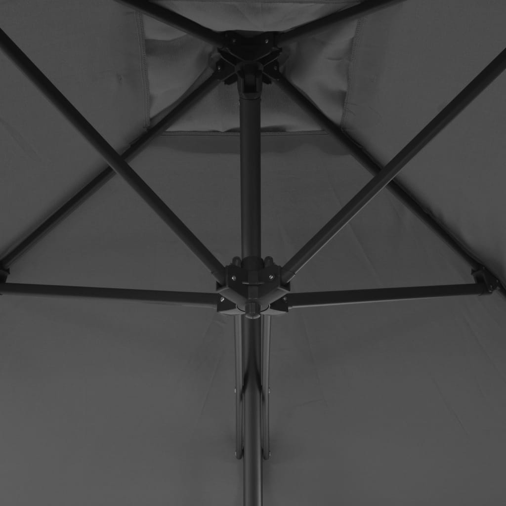 vidaXL päikesevari, teraspostiga, 250 x 250 cm, antratsiithall