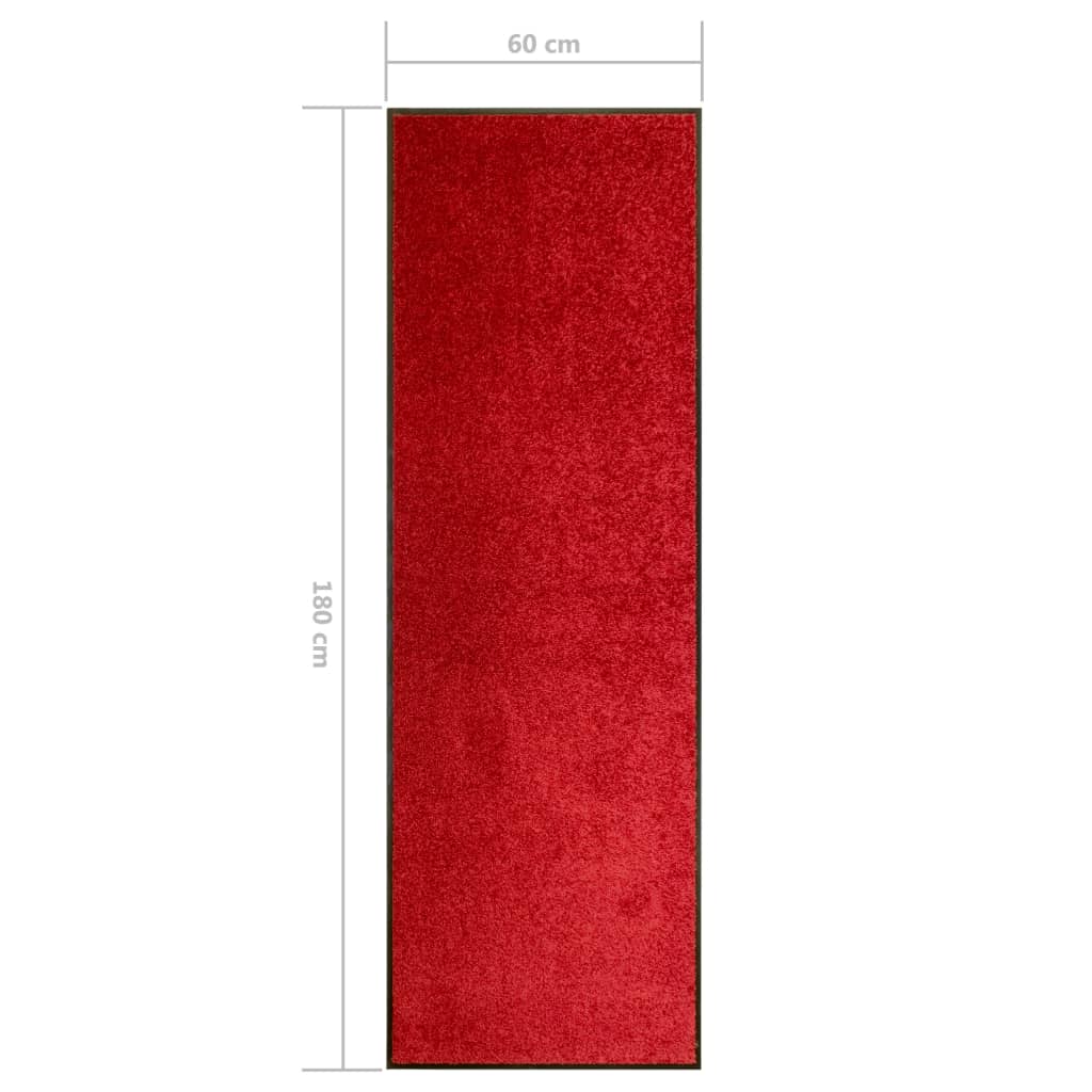 vidaXL uksematt pestav, punane, 60 x 180 cm