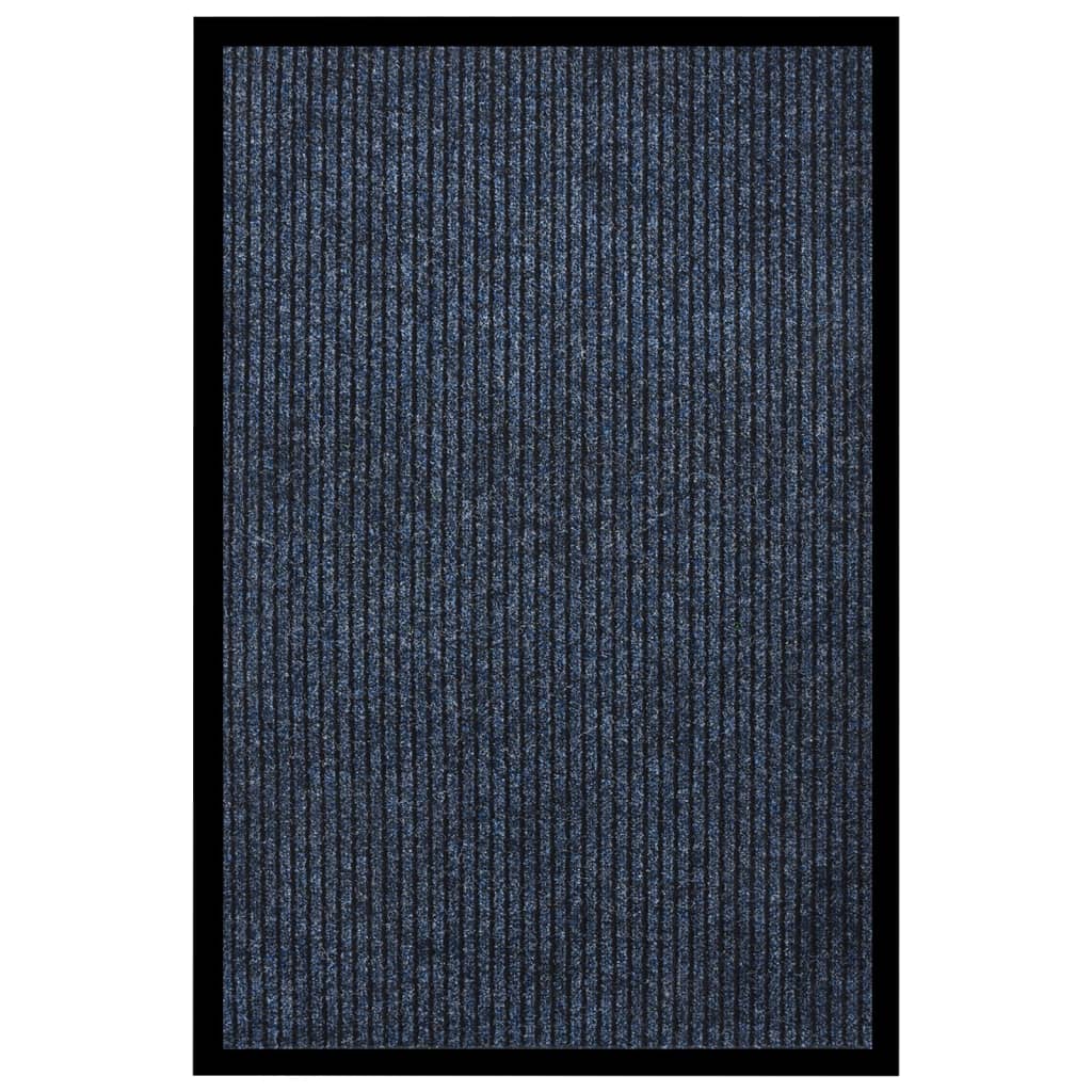 vidaXL uksematt, triibuline, sinine, 80 x 120 cm